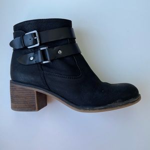 Franco Sarto black ankle booties.